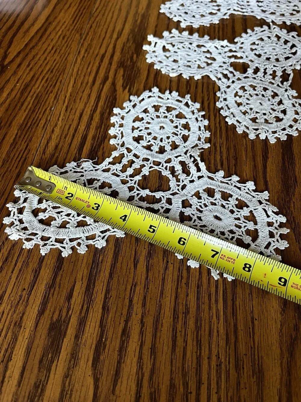 VTG Lot Of 6 Crochet Off White 4” Round Cotton Doily Cottage Granny Table Scarf